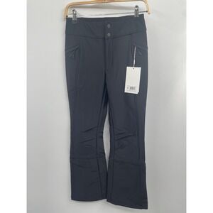 Halfdays Emma Soft Shell Pants Womens XS Black Fleece Lined Bootcut Leg Cozy NWT